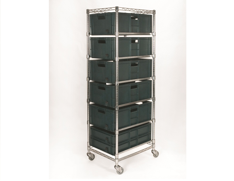 Chrome Wire Euro Box Carts Chrome Wire Euro Box Carts