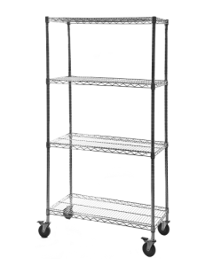 Mobile Chrome Wire Rack - 240kg max load