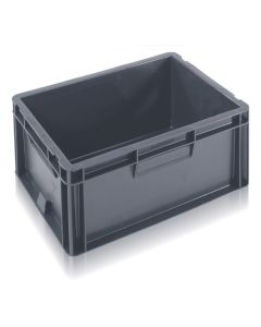 EC4030175S - Euro Container 400x300x175H (mm) Solid Base and Sides - Grey