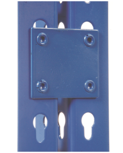 Two Blue Heavy Duty Shelf Sides with Blue Tie Plate.