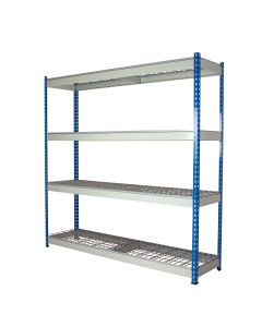Heavy Duty Rivet Shelving with Steel Wire Mesh Decks